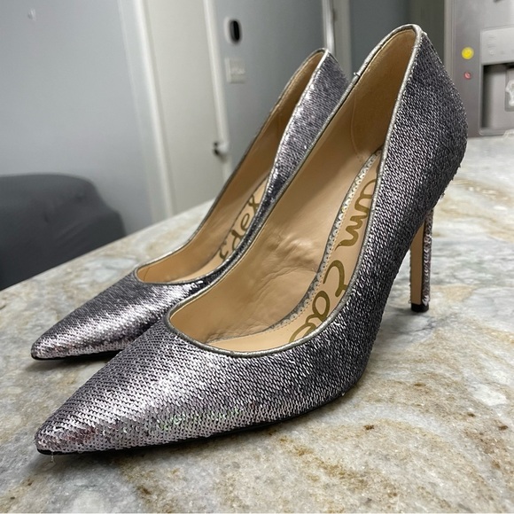 Sam Edelman Women's  Hazel Pointy Toe Metallic Sequin Pumps Shoes Size 8 - Picture 11 of 11